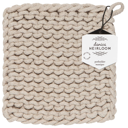 Dove Gray Knit Potholder