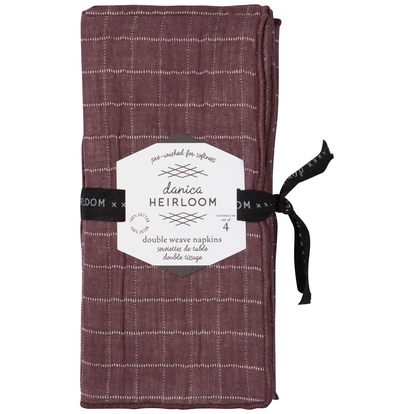 Ash Plum Double Weave Set of 4