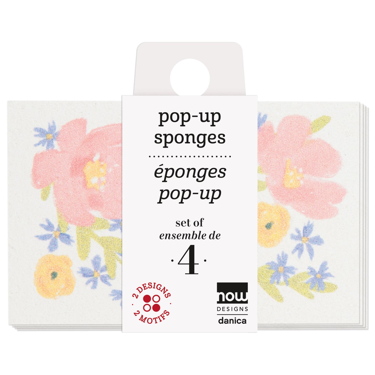 Full Bloom Pop Up Sponges Set of 4 Assorted
