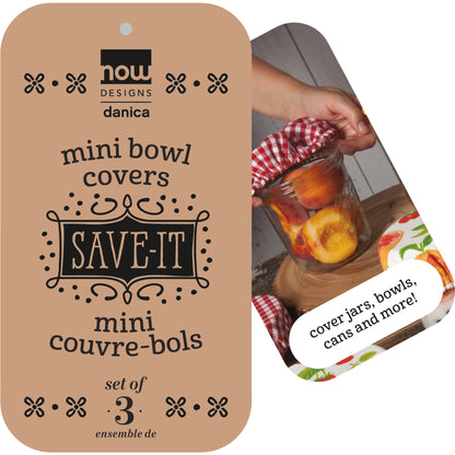 Ticking Stripe Mini Bowl Cover Set of 3