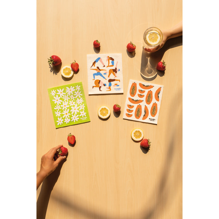 Daisies Swedish Dishcloth