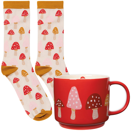 Toadstool Mug and Socks Set