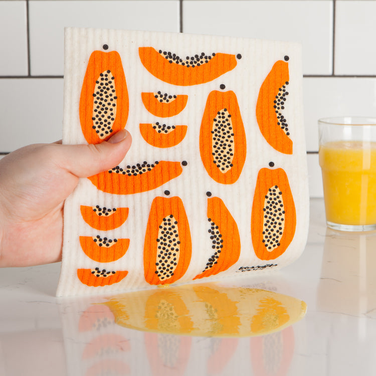 Papaya Swedish Dishcloth