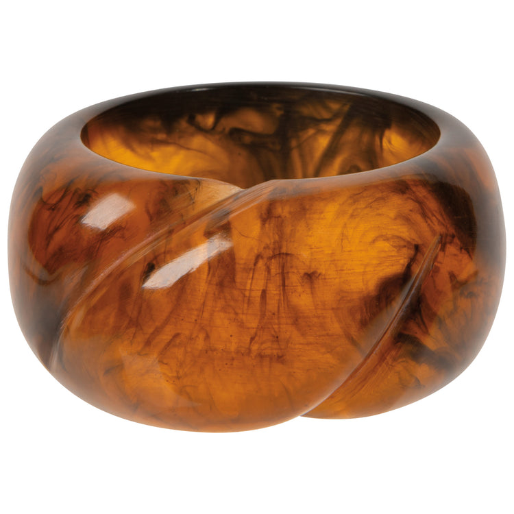 Tortoise Shell Resin Napkin Ring Set of 4