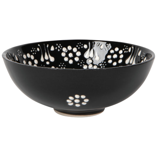 Hand-painted Turkish Bowl 5 inch - Evani Black