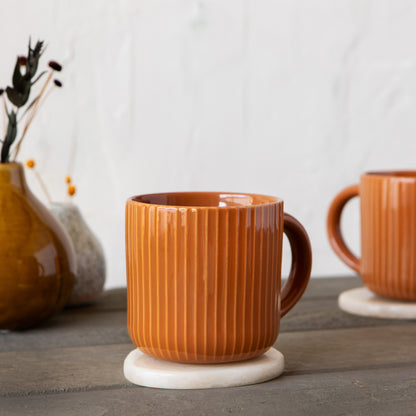 Fluted Mug - Cognac
