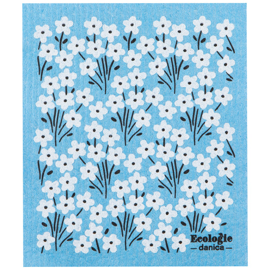 Bouquet Blue Swedish Dishcloth