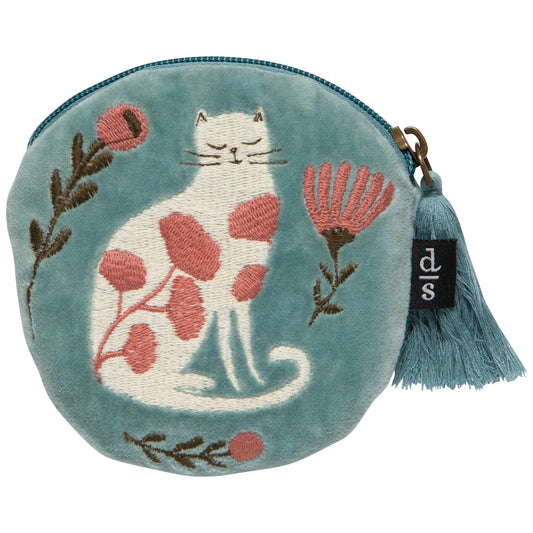 Catbloom Embroidered Coin Purse