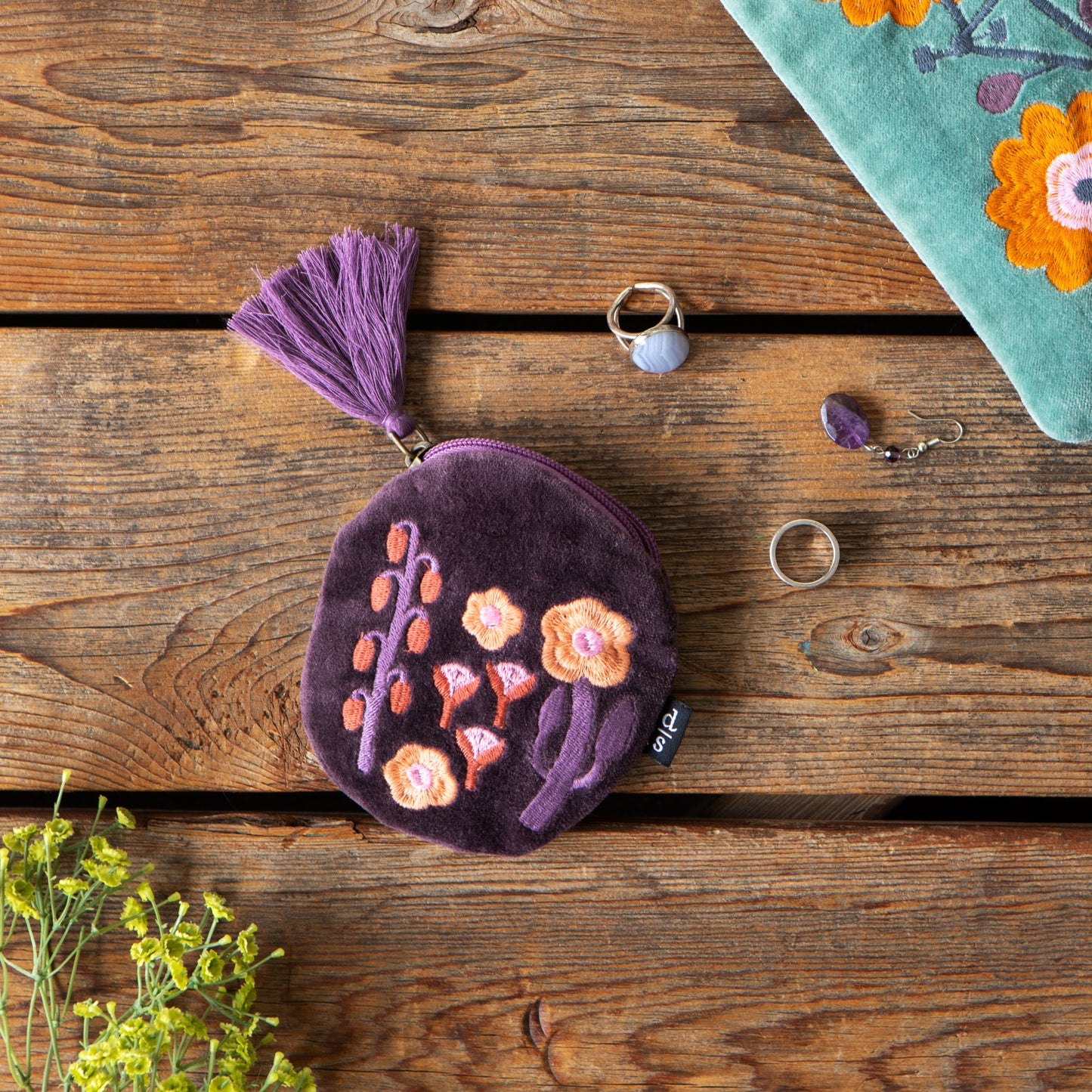 Petal Power Embroidered Coin Purse