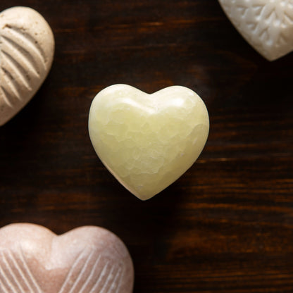 Green Onyx Heart Small