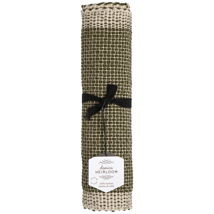 Lattice Table Runner - Olive Branch