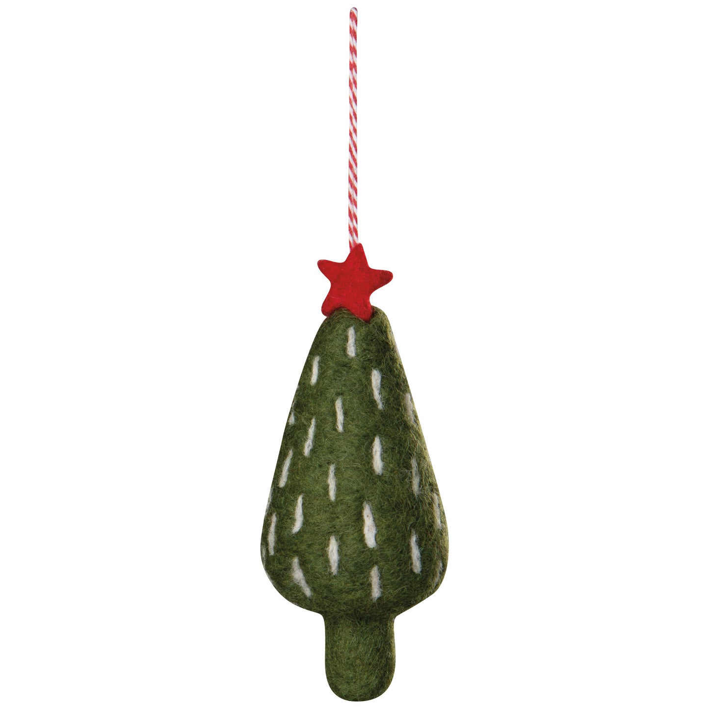Yuletide Felt Christmas Tree Ornaments -  3 Assorted Styles