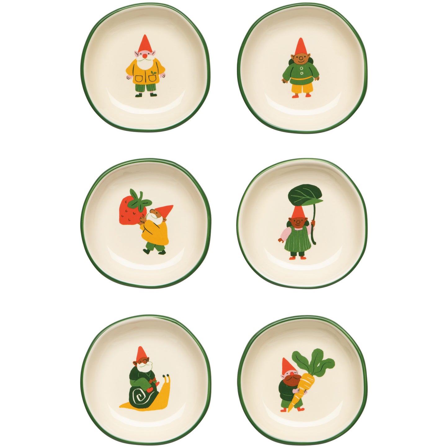 Gnome Grown Pinch Bowls Set of 6 Assorted
