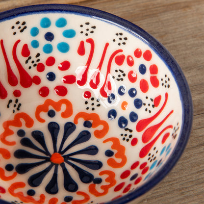 Hand-painted Turkish Bowl 3.5 inch - Evani White