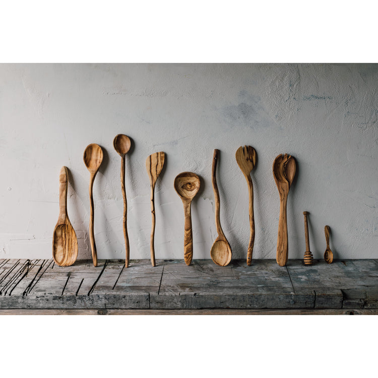 Olive Wood Curved Spoon