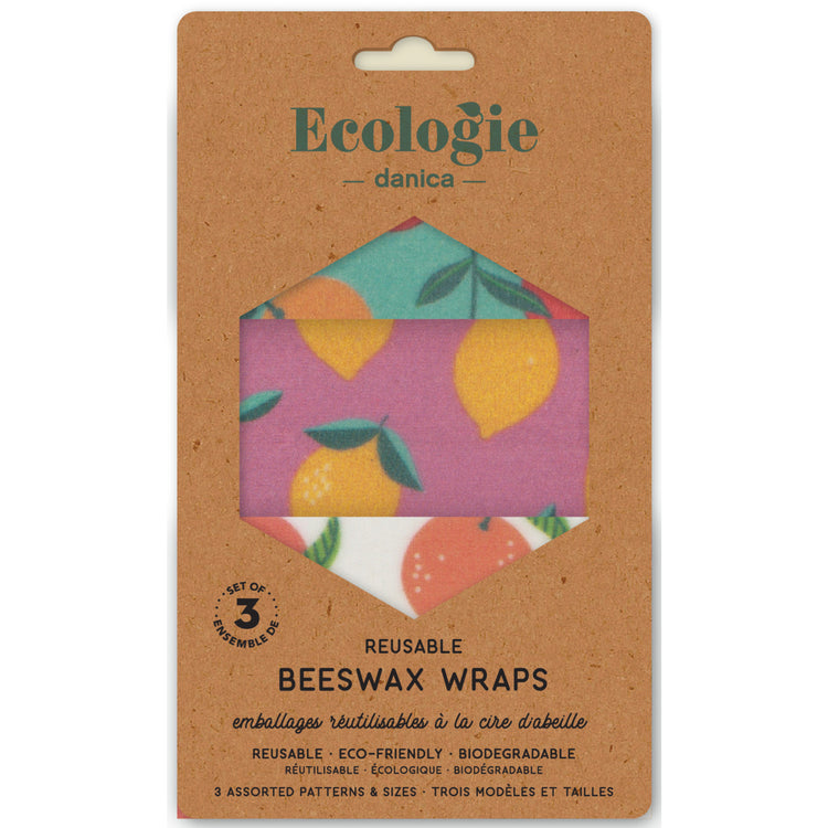 Citrus Beeswax Wrap Set of 3