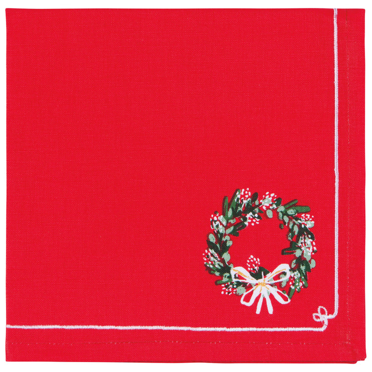 Wreaths Printed Napkins Set of 4