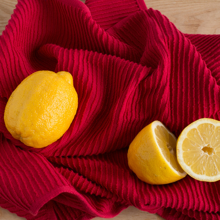 Ripple Red Dishtowel