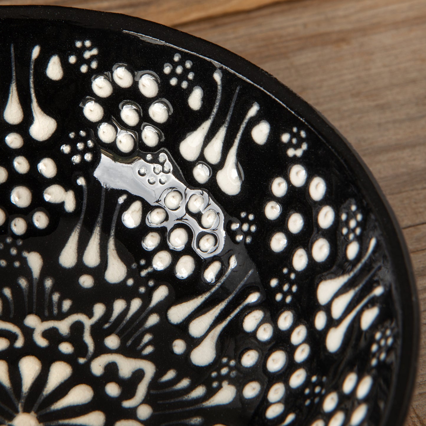 Hand-painted Turkish Bowl 5 inch - Evani Black