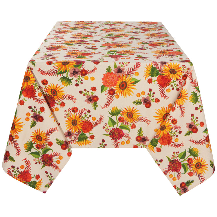 Sunflower Splendor Printed Tablecloth 60 X 120 Inches