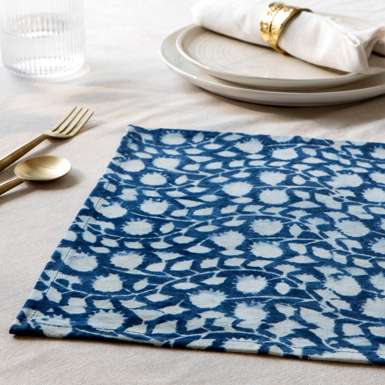 Vinebloom Block Print Placemats Set of 4