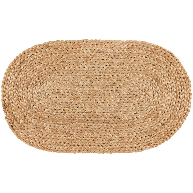 Oval Braided Jute Mat 18 x 30 inch