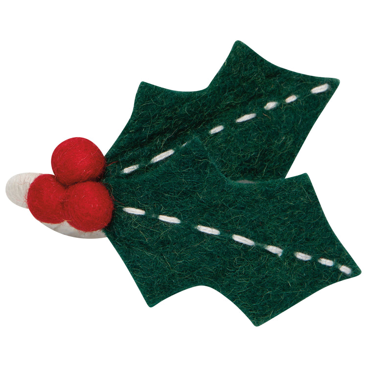 Winterberry Christmas Felt Napkin Ring