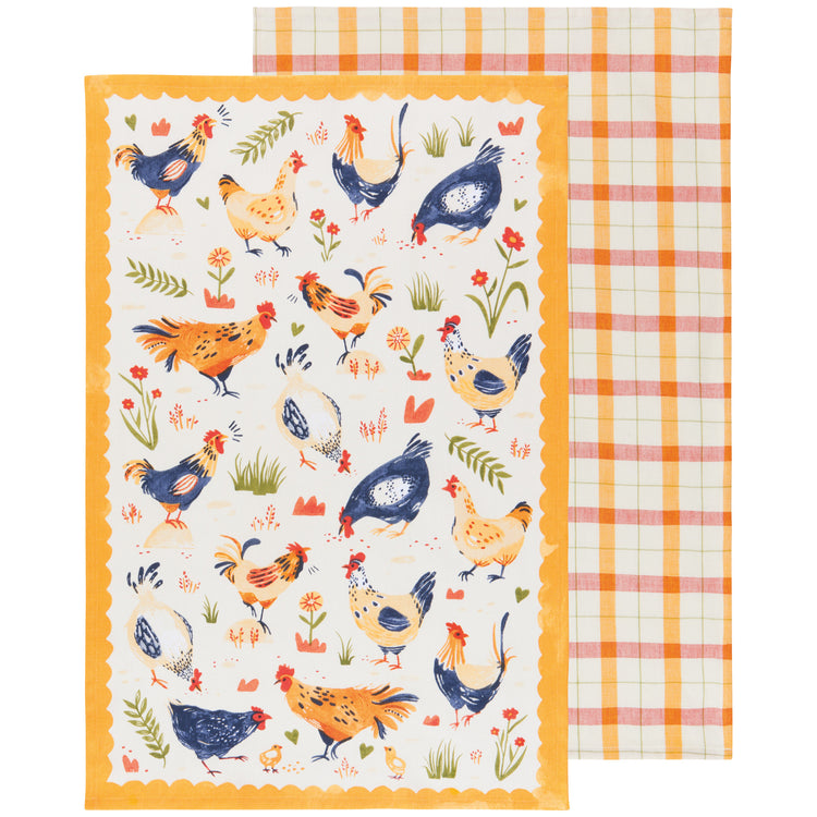 Free Range Printed Dishtowels Set of 2