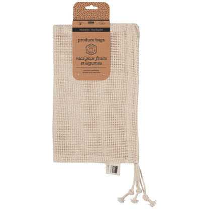 Le Marche Natural Mesh Produce Bags Set of 3