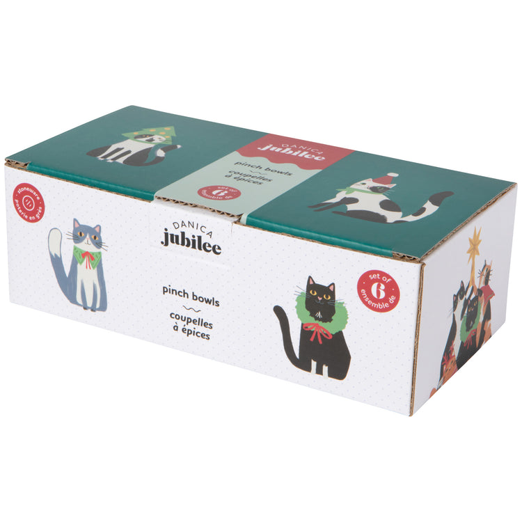 Kitty Carol Christmas Pinch Bowls Set of 6
