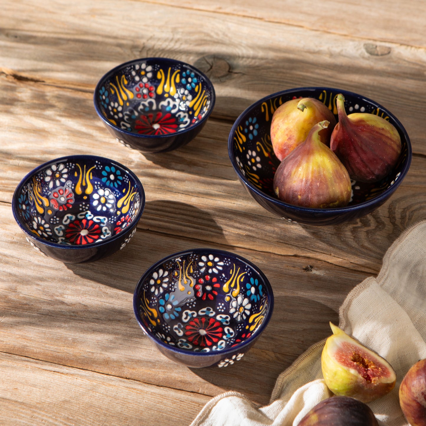 Hand-painted Turkish Bowl 3.5 inch - Evani Azure