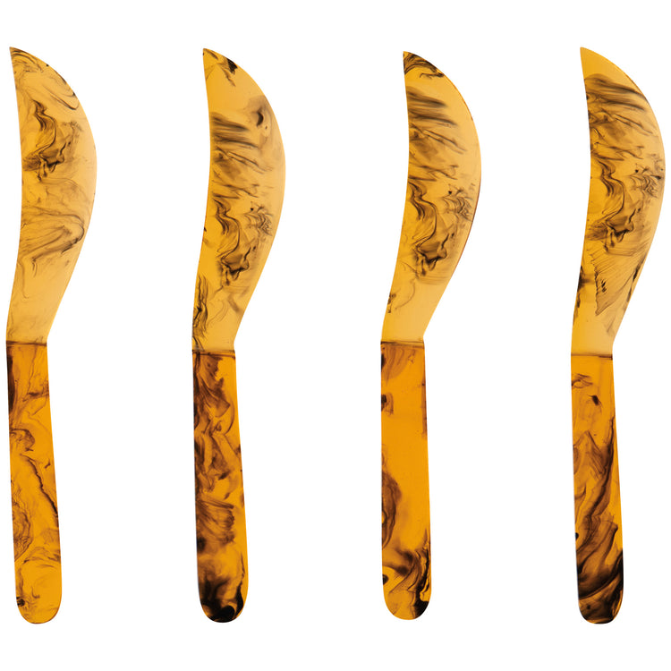 Tortoise Shell Resin Spreader Set of 4