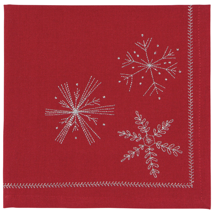 Snowflakes Printed Napkins Set of 4