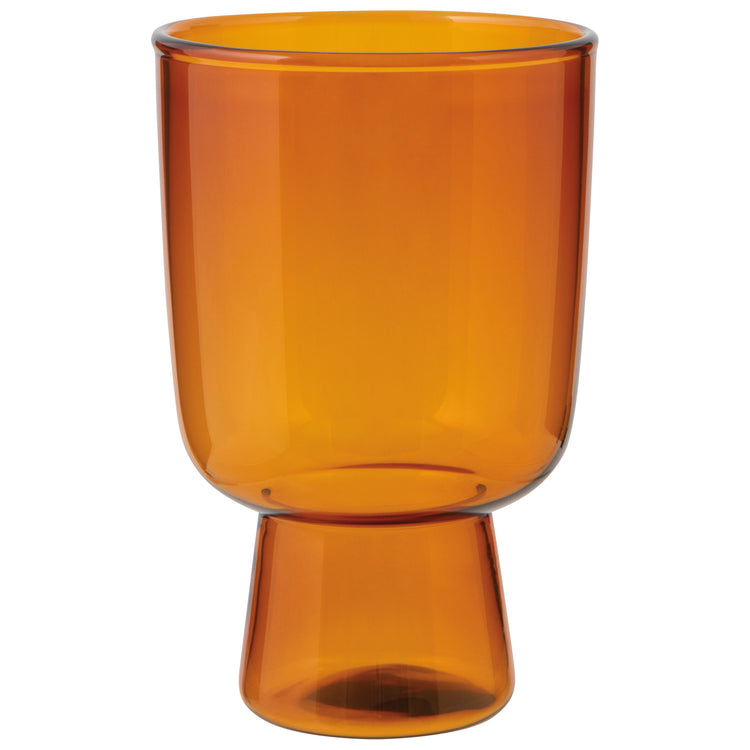 Pedestal Glass 11 oz - Amber