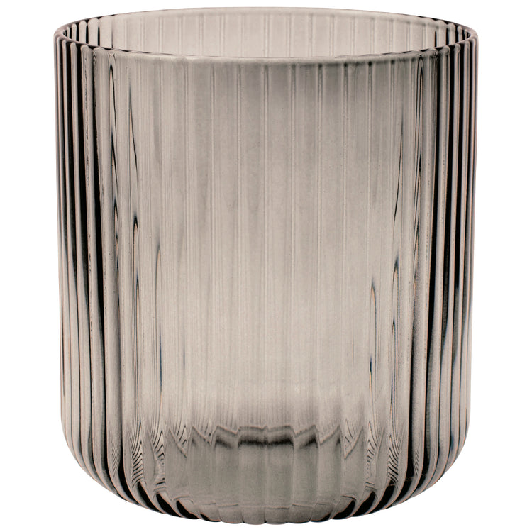 Fluted Glass 12 oz - Smoke
