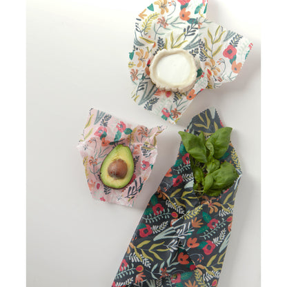 Floral Beeswax Wrap Set of 3