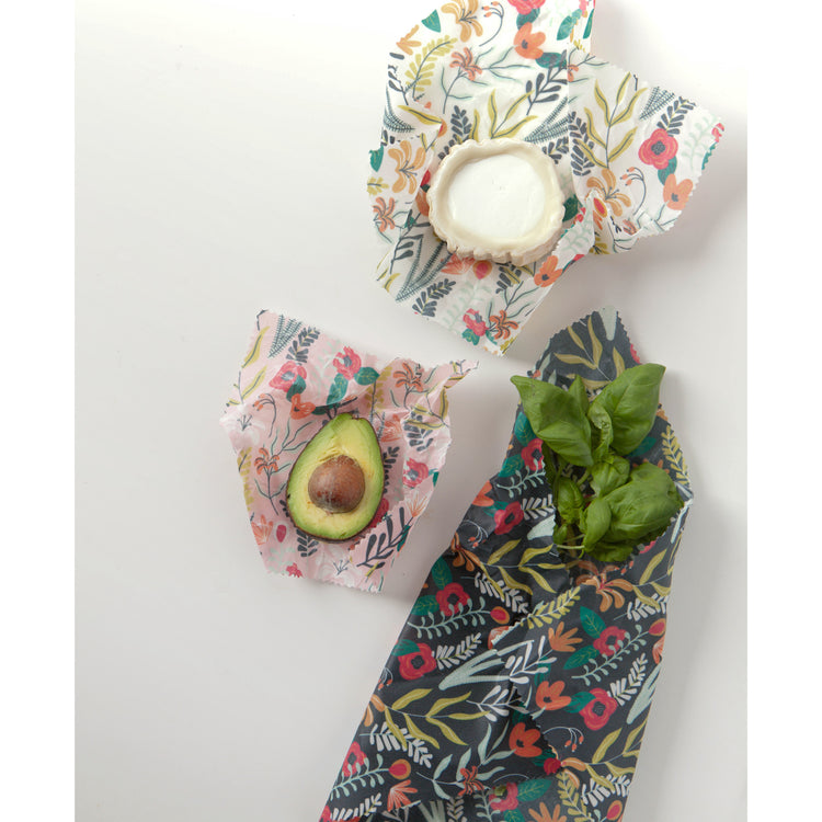 Floral Beeswax Wrap Set of 3