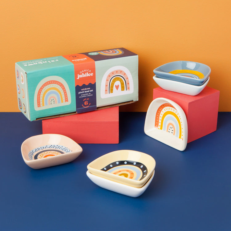 Rainbows Pinch Bowls Set of 6