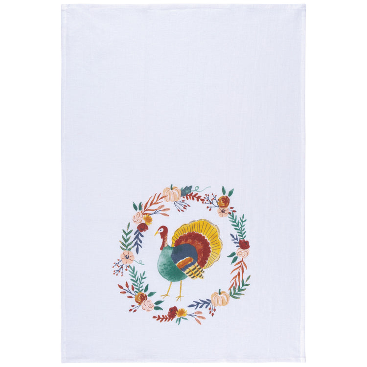 Harvest Turkey Bakers Floursack Dishtowels Set of 3