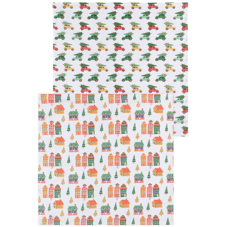 Candy Cane Lane Floursack Dishtowels Set of 2