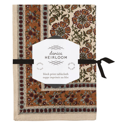 Elysian Block Print Tablecloth 60 x 90 inch