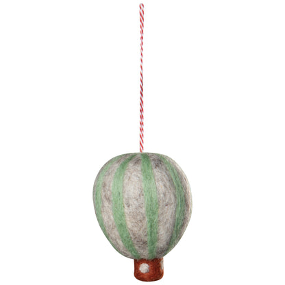 Hot Air Balloon Felt Christmas Tree Ornaments - 3 Assorted Styles