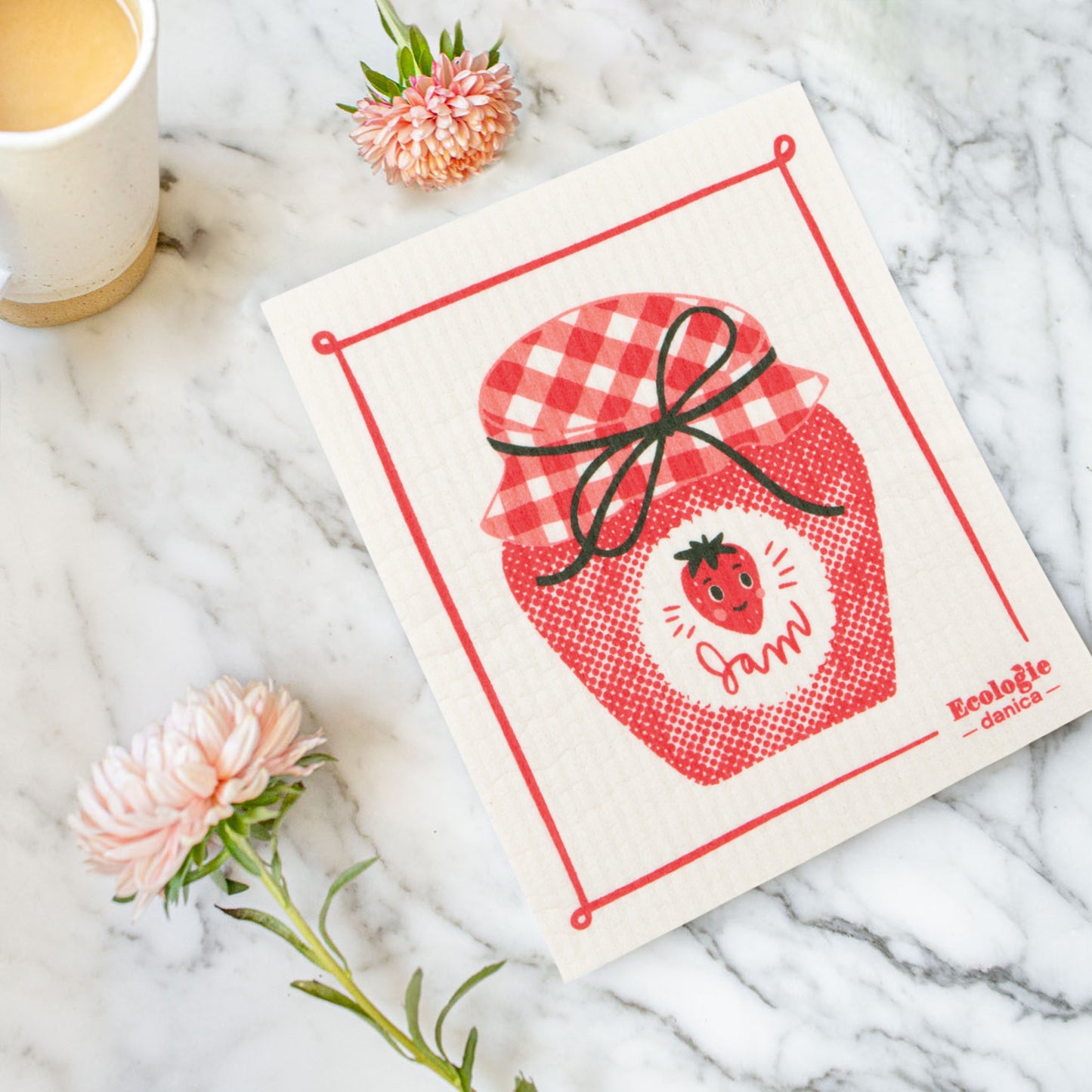 Strawberry Jam Swedish Dishcloth
