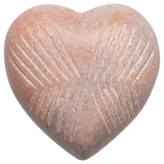Pink Marble Heart Large