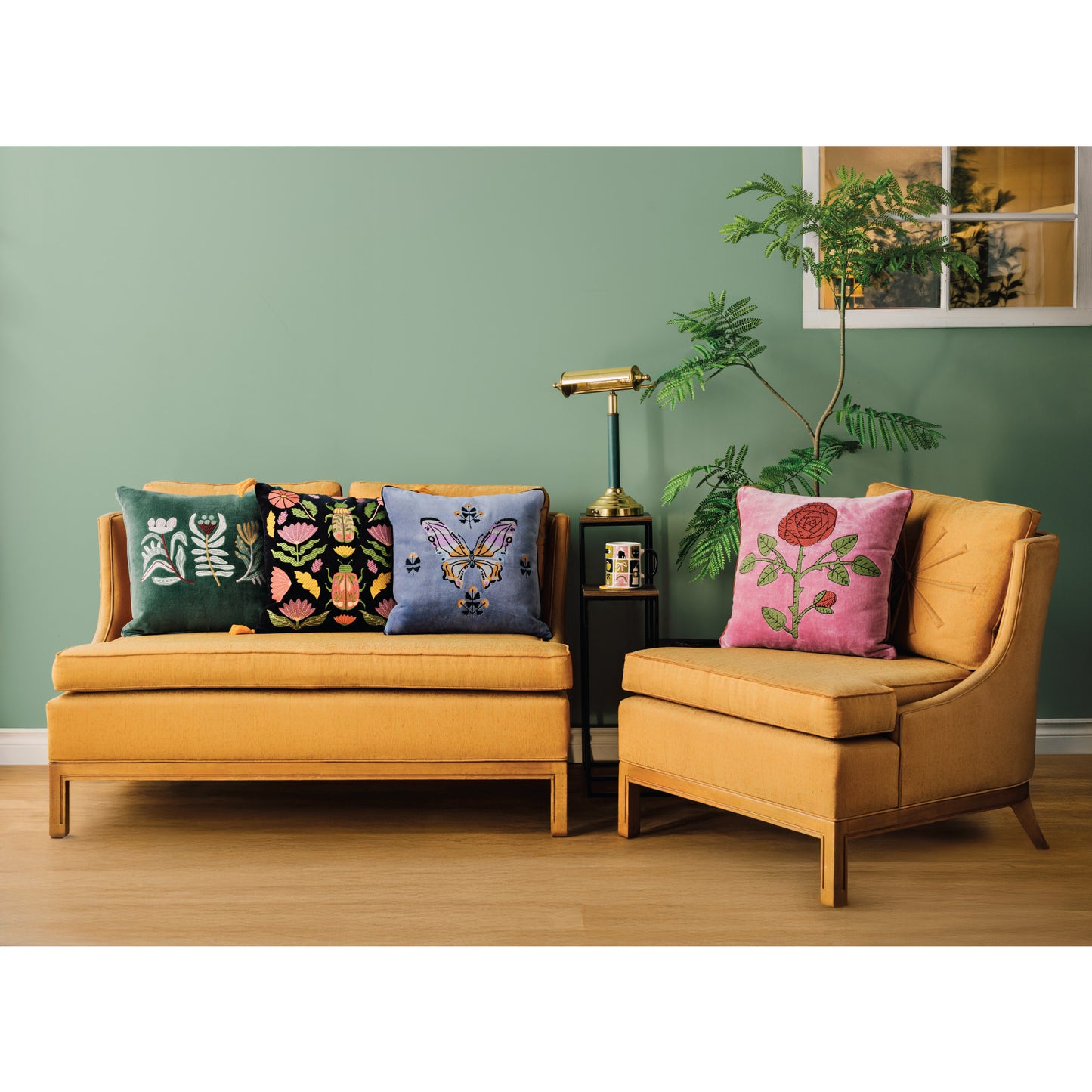 Amulet Embroidered Throw Pillow