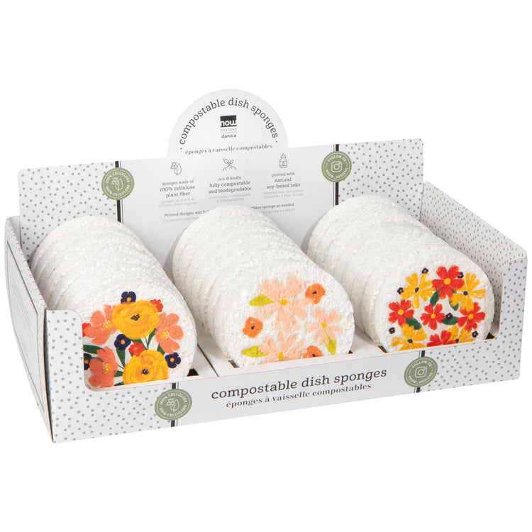 Full Bloom Sponge Counter Display - 24 Assorted