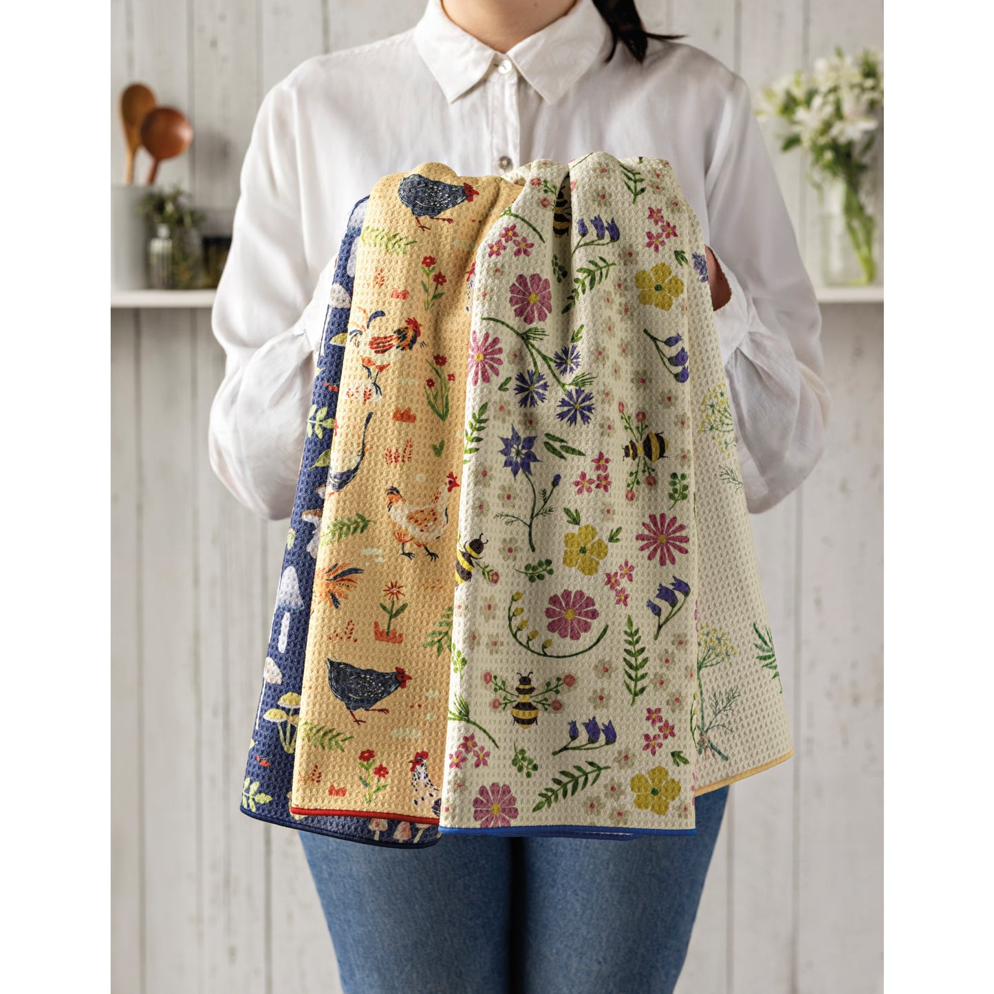 Bee Garden Recycled Microfibre Dishtowel