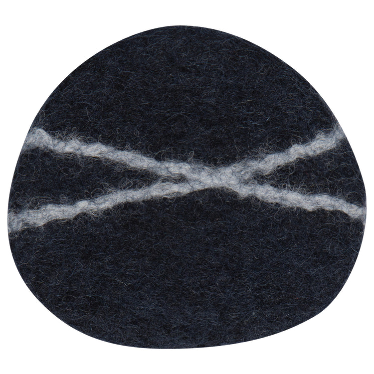 Striato Felt Coaster Set of 4 - Midnight