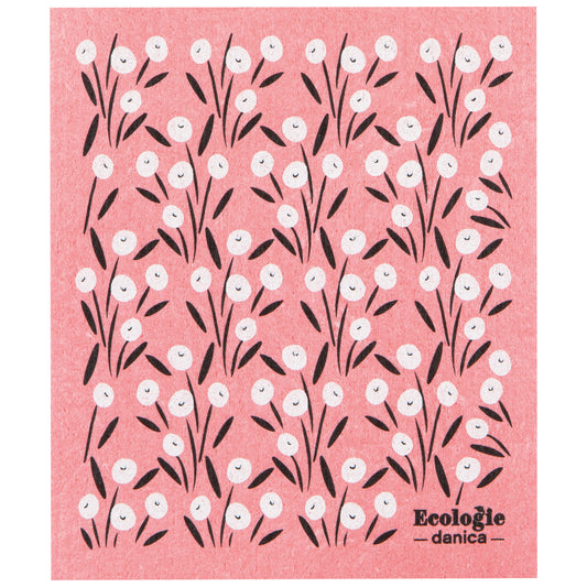 Bouquet Pink Swedish Dishcloth