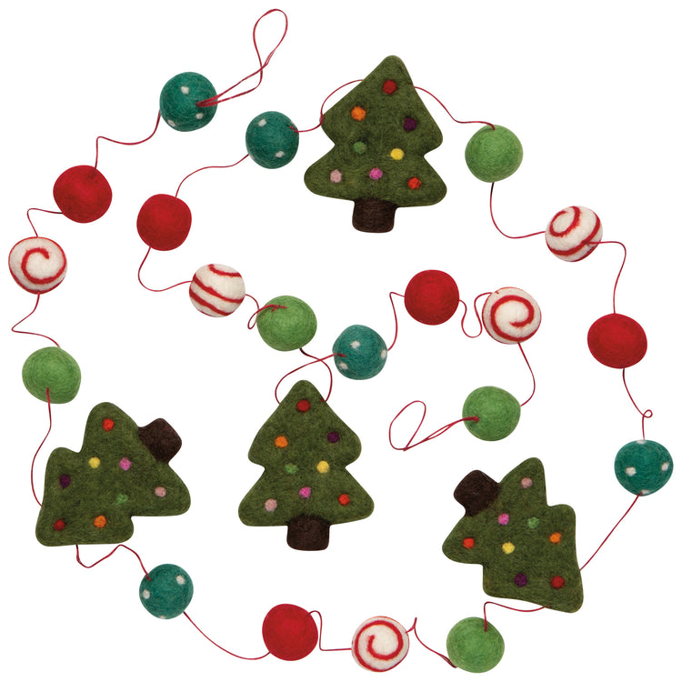 Christmas Tree Felt Garland